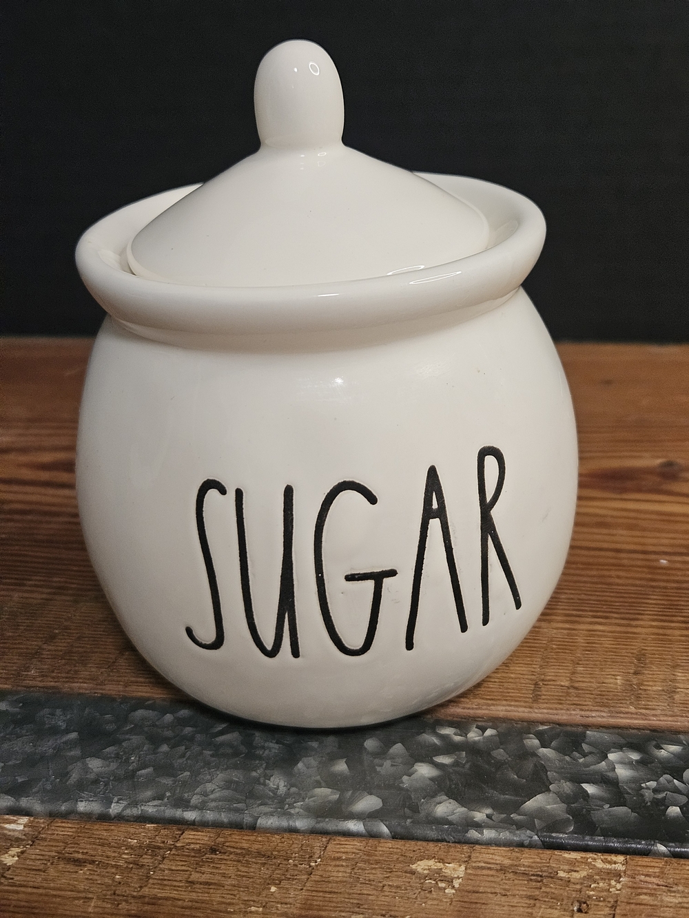 Rae Dunn White Ceramic 'SUGAR' Canister